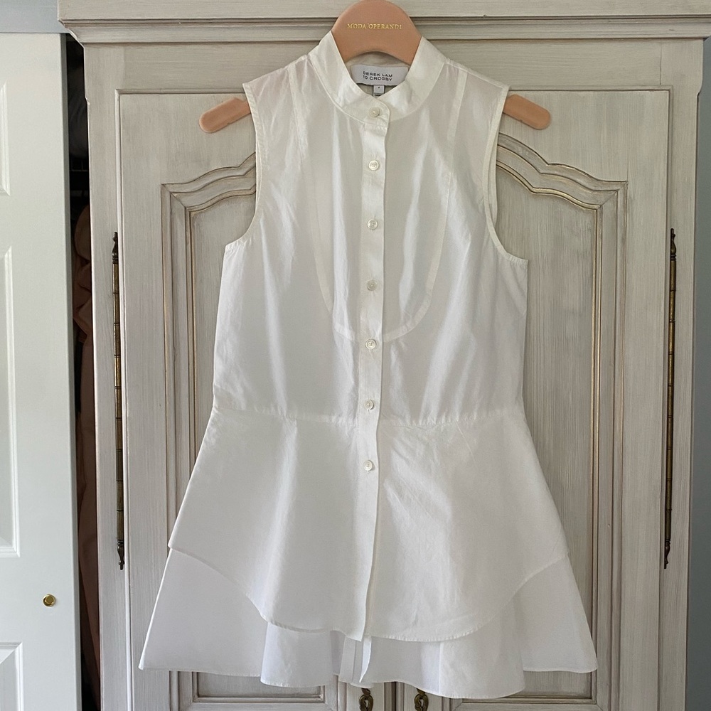 Derek Lam 10 Crosby White Cotton Blouse, XS